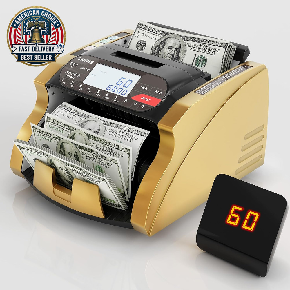 Professional Money Counter Machine with Value Count, UV/MG/IR/DD/MT Counterfeit