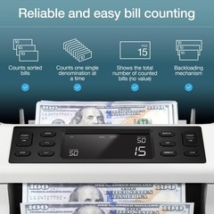 Safescan 2210 Money Counter Machine Counterfeit Detection 1,000 bills per minute
