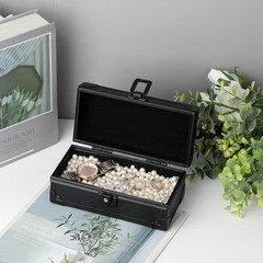 Black Lockable Aluminium Alloy Cash Box with Secure Lock Money Storage Case