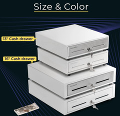 16″ Cash Register Drawer for Point of Sale (POS) System with 5 Bill 6 Coin Cash