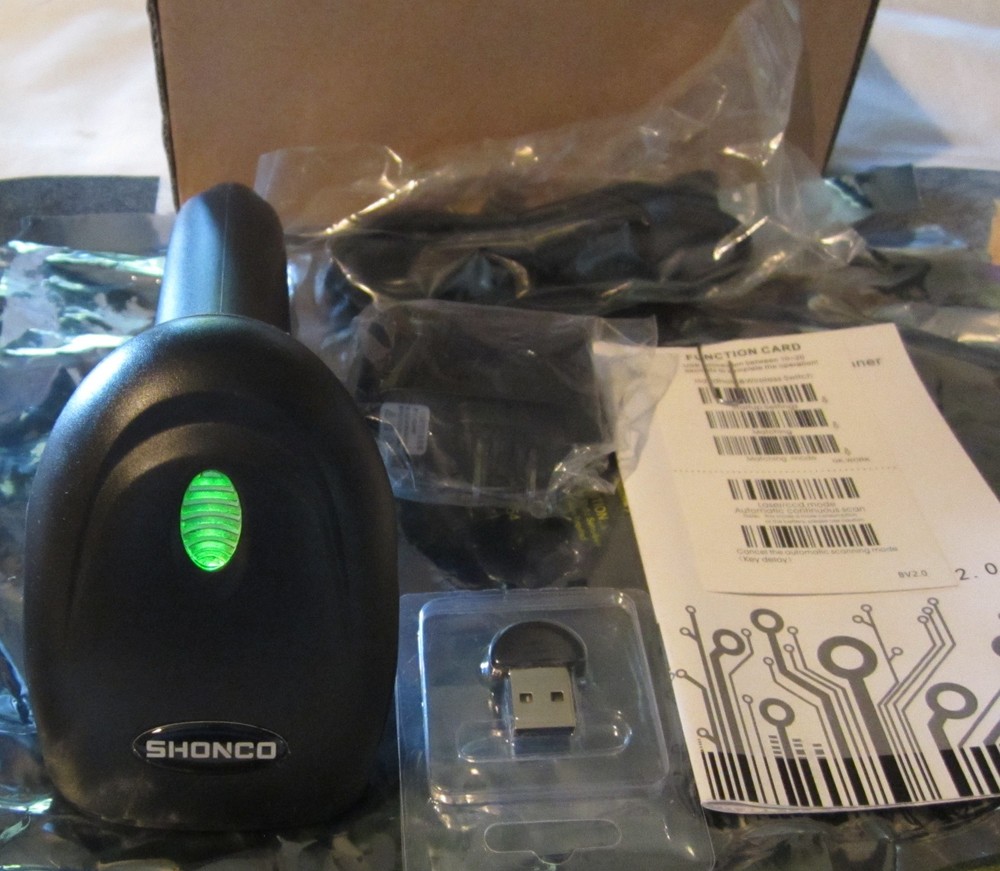 Shonco Bluetooth Barcode Scanner – Wired or Wireless, Windows, Mac, Android, iOS
