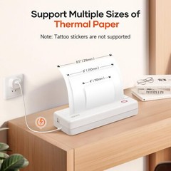 2 Rolls 4.3-inch 110mm Thermal Paper for HPRT MT810 M08F Portable Printers