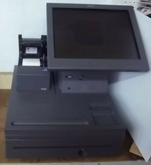 IBM SURE POS 4852-E66 ALL-IN-ONE RETAIL SYSTEM W CASH DRAWER,& PRINTER. NO KEY