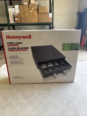 Honeywell Tiered CantiDoor Lever Cash Box 4 Bill 5 Coin Slots Key Lock Steel