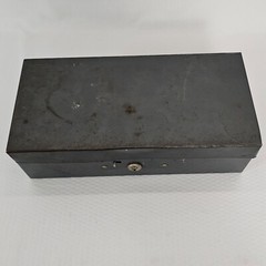 Asco Vintage Lock Box Moldmaster Cash Till Portable 10x5x3 NO KEY Gray Metal