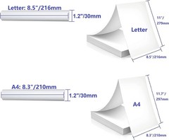 Continuous 200 Page Thermal Printer Paper 8.5 x 11 – Coated, Without Black Marks