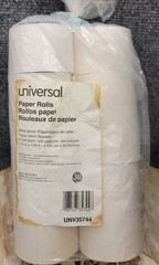Universal Bond Paper Rolls 1.75″x138′ for POS/Calculator UNV35744 10 Rolls White