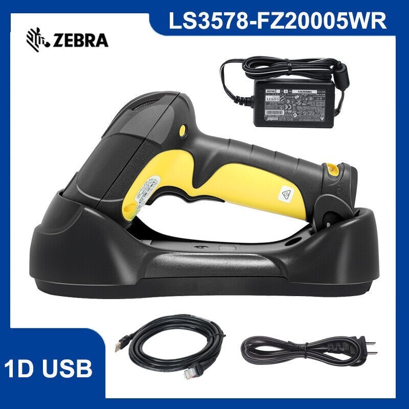 Symbol LS3578-FZ20005WR Rugged Bluetooth Cordless Barcode Scanner with Cradle