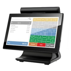 15.6″ Dual Screen POS System, Cash Register Machine with Touch Screen & Win10pro