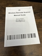 Bluetooth RealInn RL6200 BT Handheld USB 2D Barcode Scanner – Black/Blue NEW NIB
