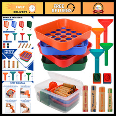 Coin Sorter Trays & Counter Tubes, Coin Roller Crimping Tool + 60 Assorted Wrapp