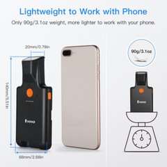 Eyoyo 1D Bluetooth Barcode Scanner Laser Back Clip Reader Fit Android IOS Phone