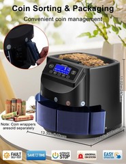 Coin Counter and Dollar Coin sorter with LCD Display, 300-coin Capacity, Supp…
