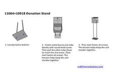 Returned! Beige Metal Ballot Box Donation Box Suggestion Box With Black Stand