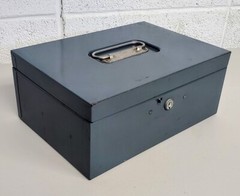 Vintage Steelmaster Art Steel Co. lock box NO KEY foam lining industrial metal