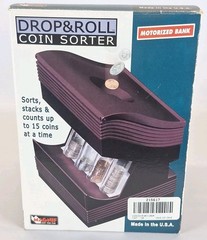 Magnif Drop And Roll Motorized Coin Sorter Battery Plastic Made In USA READ