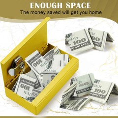 1 Pack Metal Box for Gamblers Pocket Sized Winner Bank Gambling Casino Cash Box