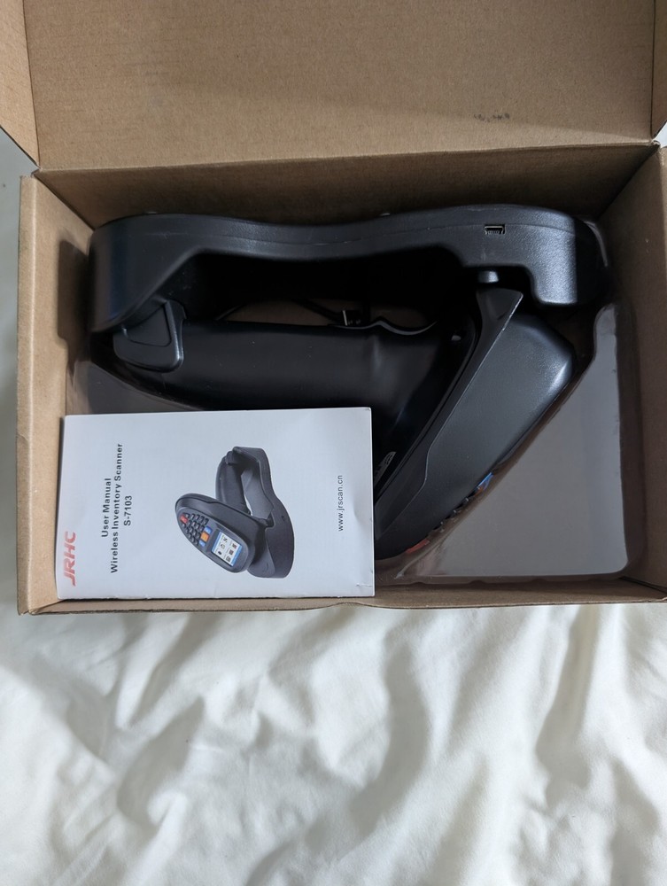 JRHC Barcode Scanner, 1D Laser Inventory Scanner with 2.4GHz Wireless