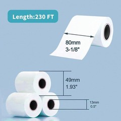 POS Receipt Printer Paper – 3-1/8″ x 230ft, 10 Rolls