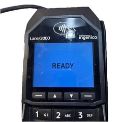 Lot of 4 Ingenico Lane3000 Credit Card Reader Terminal tested for power on only
