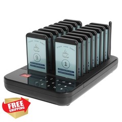 AGJ Wireless Restaurant Pager System, 16 Beepers