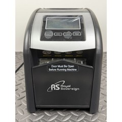 Royal Sovereign Digital 4-Row Electric Coin Sorter Black FS Missing One Row
