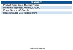 HP Retail 340U1AA#ABA TM-m30II Desktop Direct Thermal Printer Monochrome