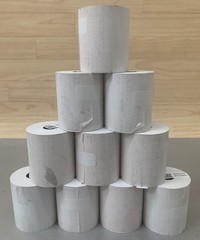 Lot of 10 Staples 3 1/8″ x 230ft (8cm x 70m) White Thermal Paper Rolls