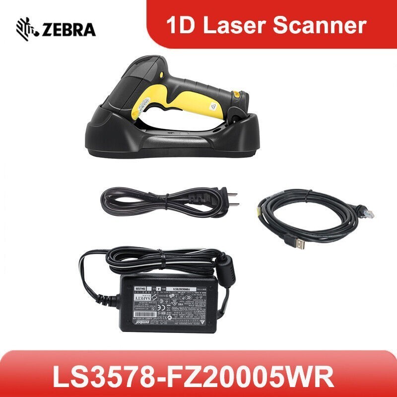 Symbol LS3578-FZ20005WR USB Bluetooth Cordless Barcode Scanner with Cradle & PSU