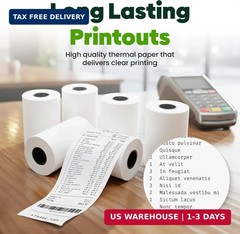 PM Company Thermal Paper Receipt Rolls – BPA-Free Receipt Paper for Credit Card