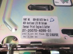 TEC 009-0011672 DT-20070-4098-01 4450639280 THERMAL PRINT ENGINE & CUTTER T64486