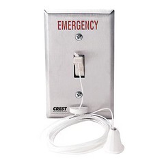 CREST HEALTHCARE 4303-FE Pullcord Station, 12-120 V, 15A, 1-Gang