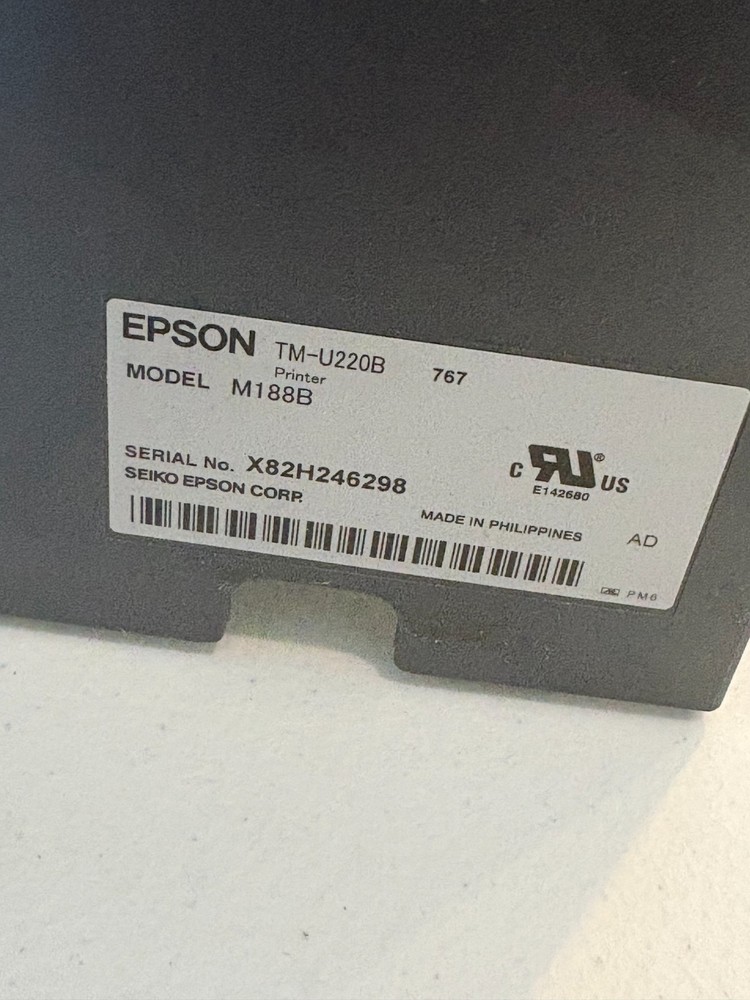Epson TM-U220B POS Receipt Printer