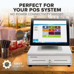 Volcora 13 Manual Push Open Cash Register Drawer For Point Of Pos System White
