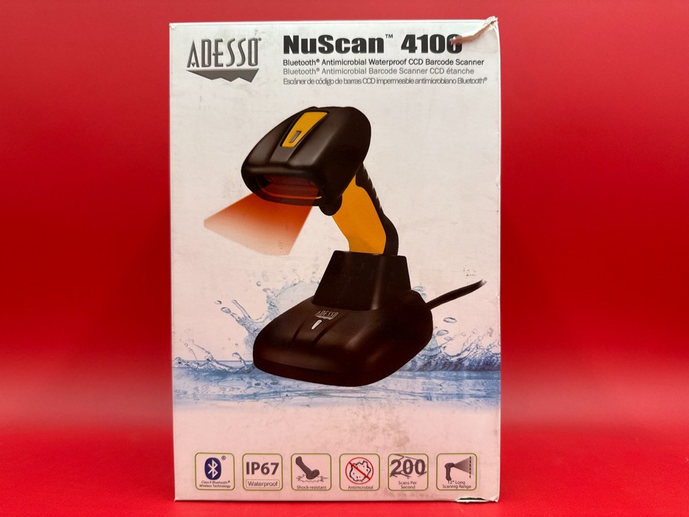 Adesso NuScan USB Barcode Scanner NUSCAN 4100B ✅ ❤️️ ✅ ❤️ SEALED! NEW!