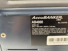 AccuBANKER USA AB4000 Dollar Bill Counter W/ Power Cord