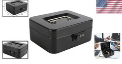 Secure and Lightweight Cash Box with Removable Tray – Multiple Colors Available