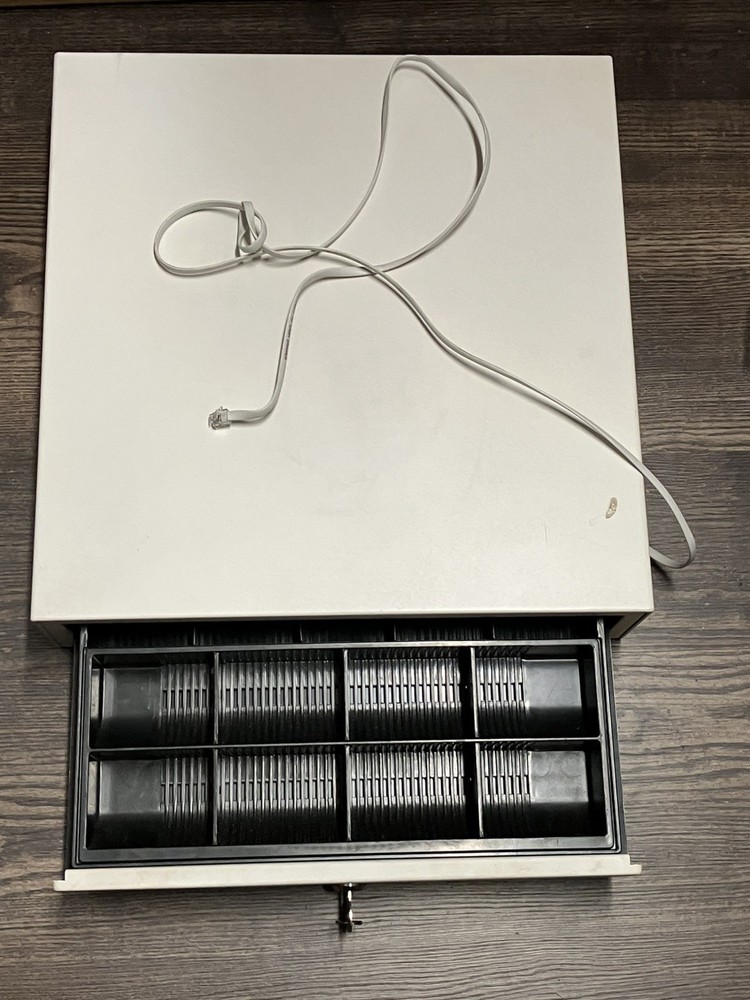 Epsilont Mini Cash Drawer EPS-410 White With 2 Keys Great Condition.