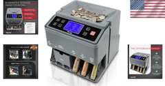 C300 Professional Coin Counter & Sorter, 300 Coins/min, Gray