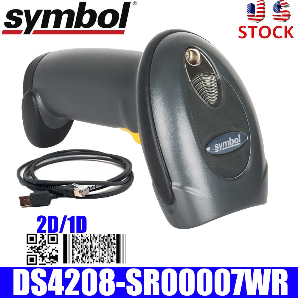 Symbol DS4208-SR00007WR Handheld 1D 2D Laser Barcode Scanner Reader USB Wired