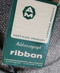 Vintage Addressograph 42 Machine With Operating Instructions & Xtra Ribbon