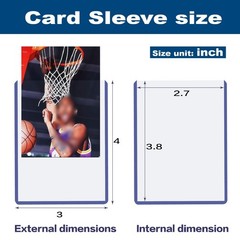 500 Hard Card Sleeves Card Toploaders for Protection for Baseball Football Pr…