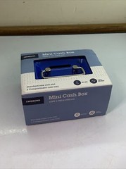 Mini Cash Box 125 X 95 X 60 mm Blue NEW