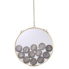 Deep Floating 8 Inch Round Hanging Glass Display Frame for Pressed Flowers, T…