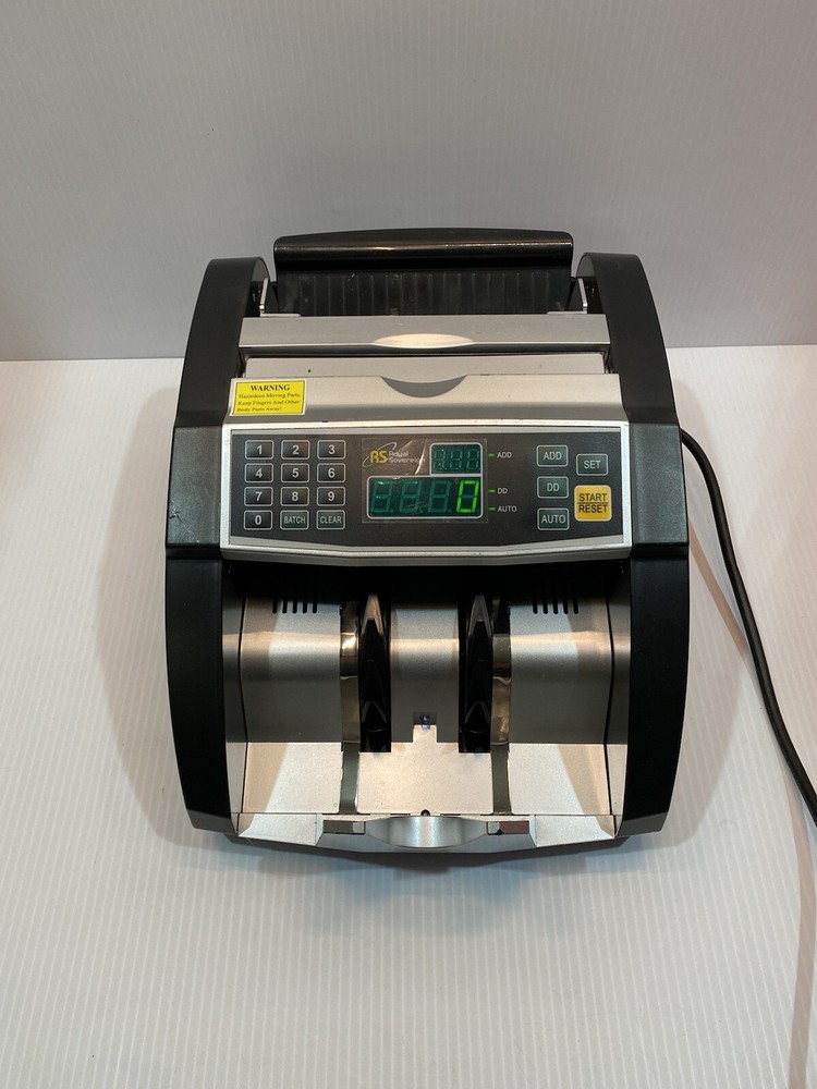 Royal Sovereign RBC-660 Electric Bill Counter, 130 Bill Capacity, Black/Silver
