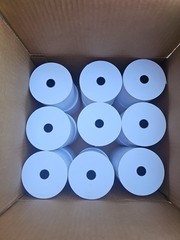 4″ X 365′ HW Thermal Paper Rolls Case of 18 core is 3/4″ For POS Register Tape