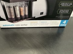 The Black Series 4-Barrel Automatic Coin Sorter Black with Coin Sleeves