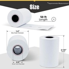 400 Rolls Thermal POS Credit Card Receipt Paper 2 1/4″ x 50′ Cash Register Tape