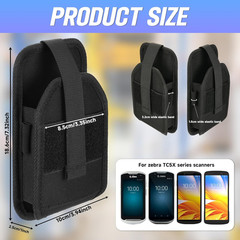 Rugged Holster for Zebra Handheld Barcode Scanners with Metal Clip and Belt Loop