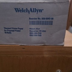 Welch Allyn Thermal Paper 10 Rolls for Propapge Printer MPN 008-0040-98